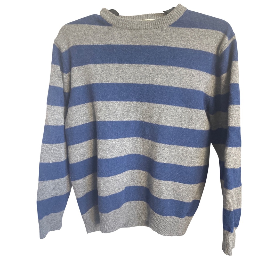 Blarney Woolen Mills Mens Striped Crew Neck Pullover Sweater XL 100%‎ Lambswool